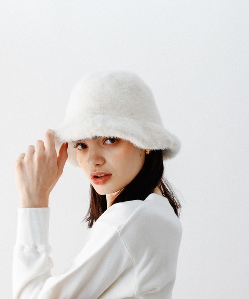 DEICY（デイシー）の「フェイクミンクハット（ハット・レディース・アイボリー/ブラック・FREE）」の9枚目の写真