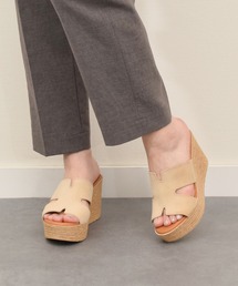 【Oh my Sandals】クッションインソール厚底ミュールサンダル(E42501)