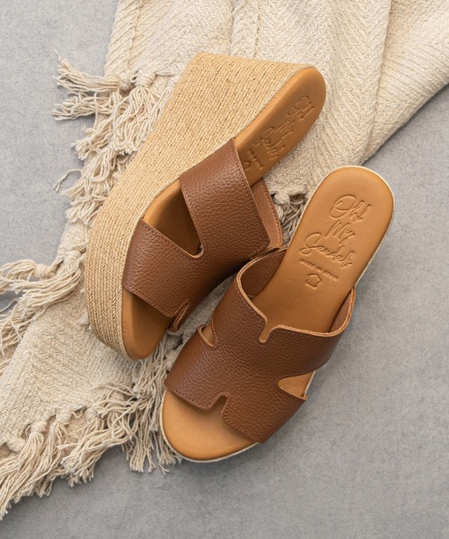 inter-chaussures（インターショシュール）の「【Oh my Sandals】クッションインソール厚底ミュールサンダル(E42501)（サンダル・レディース・ベージュ/ブラック/ブラウン・38/36/37/35）」の2枚目の写真