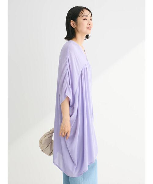 レビュー高評価商品 セール】I レーヨンクレープチュニック（チュニック）｜Green トップス