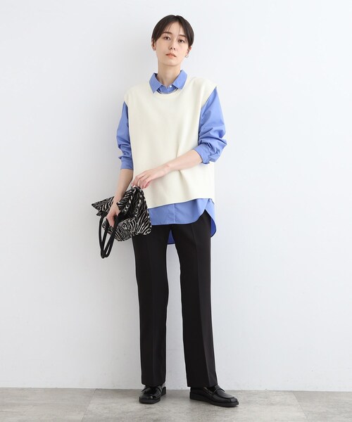 【セール】【新作！褒められパンツ／洗える／高ストレッチ】セミフレアパンツ（その他パンツ）｜INDIVI（インディヴィ）