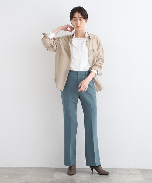 【セール】【新作！褒められパンツ／洗える／高ストレッチ】セミフレアパンツ（その他パンツ）｜INDIVI（インディヴィ）