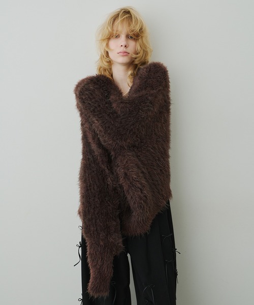 ✨専用✨【美品】ラベルエチュード フェザーヤーンリラックス2wayカーディガン フェザーヤーンリラックス2wayカーディガン（カーディガン