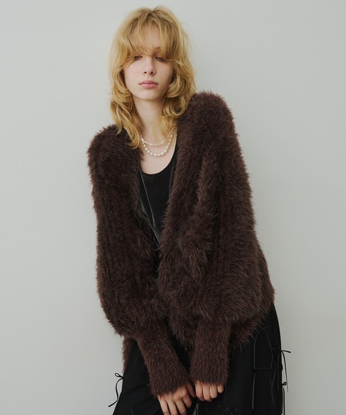 フェザーヤーンリラックス2wayカーディガン LA BELLE ETUDE フェザーヤーンリラックス2wayカーディガン（カーディガン