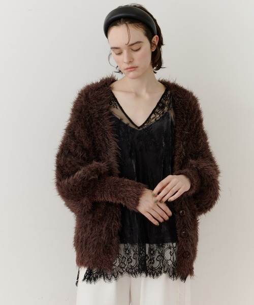 ✨専用✨【美品】ラベルエチュード フェザーヤーンリラックス2wayカーディガン フェザーヤーンリラックス2wayカーディガン（カーディガン/ボレロ