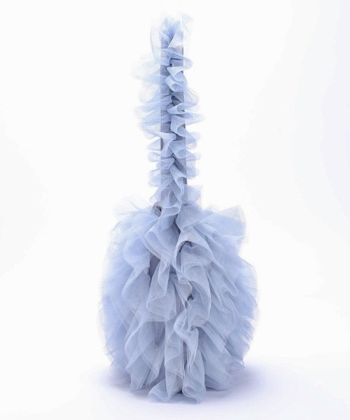 LADY LIKE（レディライク）の「チュールフリルワンショルダーバッグ（ハンドバッグ・レディース・ブルー/ホワイト/ブラック・F）」の5枚目の写真