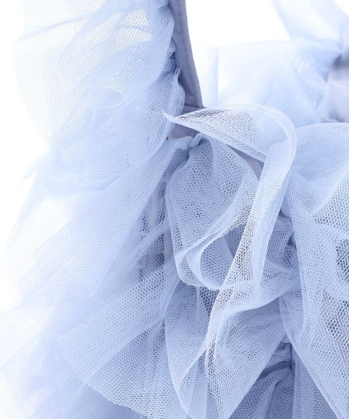 LADY LIKE（レディライク）の「チュールフリルワンショルダーバッグ（ハンドバッグ・レディース・ブルー/ホワイト/ブラック・F）」の8枚目の写真