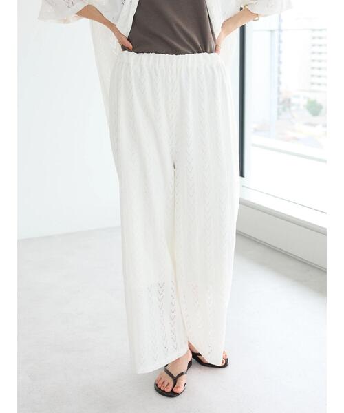 CRAFT STANDARD BOUTIQUE（クラフトスタンダードブティック）の「レースパンツ（その他パンツ・レディース・ホワイト/ブラック・L/M）」の10枚目の写真