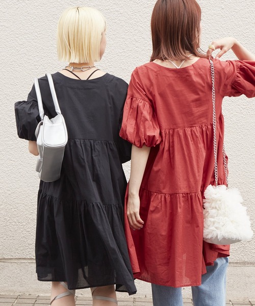 w closet（ダブルクローゼット）の「ティアードレースアップワンピース