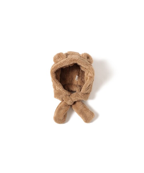 こども ビームス(コドモビームス)の「ベビー 耳つき フードマフラー 2024(マフラー・キッズ・ホワイト系その他2/ベージュ・ONE SIZE)」の6枚目の写真