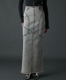 PRANK PROJECT | 【24AUTUMN PRE ORDER】デニムストレートマキシスカート / Denim Straight Maxi Skirt(デニムスカート)