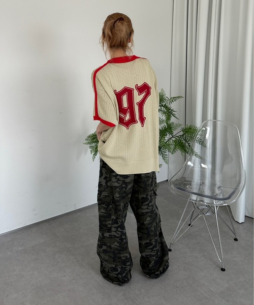 sedacle(セダクル)の「ナンバリングサマーポロニット(Tシャツ/カットソー・メンズ・ベージュ/ライトブルー/アイボリー・SMALL/LARGE/MEDIUM)」の16枚目の写真