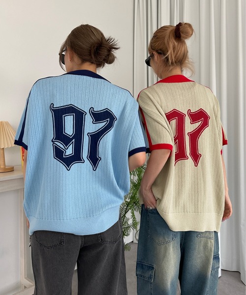 sedacle(セダクル)の「ナンバリングサマーポロニット(Tシャツ/カットソー・メンズ・ベージュ/ライトブルー/アイボリー・SMALL/LARGE/MEDIUM)」の15枚目の写真