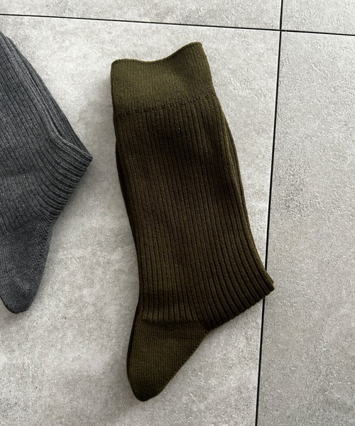 WEGO(ウィゴー)の「WEGO/リブ無地ソックス(ソックス/靴下・メンズ・ホワイト/ブラック/カーキ/グレー・25-27CM)」の4枚目の写真