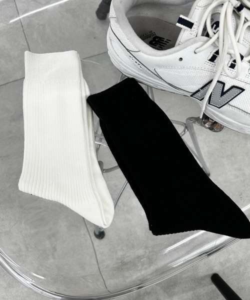 WEGO(ウィゴー)の「WEGO/リブ無地ソックス(ソックス/靴下・メンズ・ホワイト/ブラック/カーキ/グレー・25-27CM)」の5枚目の写真