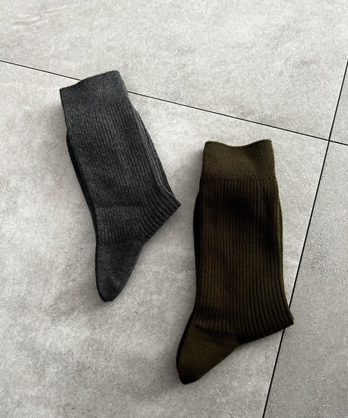 WEGO(ウィゴー)の「WEGO/リブ無地ソックス(ソックス/靴下・メンズ・ホワイト/ブラック/カーキ/グレー・25-27CM)」の15枚目の写真