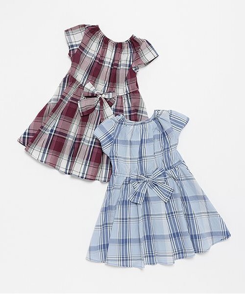 petit main(プティマイン)の「【リンク】マドラスワンピース(キッズ)(ワンピース・キッズ・レッド/ブルー・80cm/90cm/100cm/110cm/120cm/130cm)」の10枚目の写真