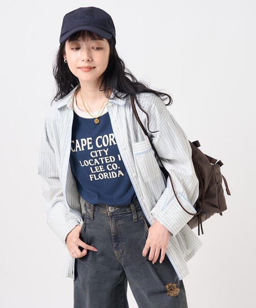 FREAK'S STORE(フリークスストア)の「パジャマシャツ/ストライプシャツ(シャツ/ブラウス・レディース・ベージュ/サックスブルー・フリ-)」の15枚目の写真