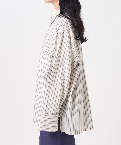 FREAK'S STORE(フリークスストア)の「パジャマシャツ/ストライプシャツ(シャツ/ブラウス・レディース・ベージュ/サックスブルー・フリ-)」の22枚目の写真