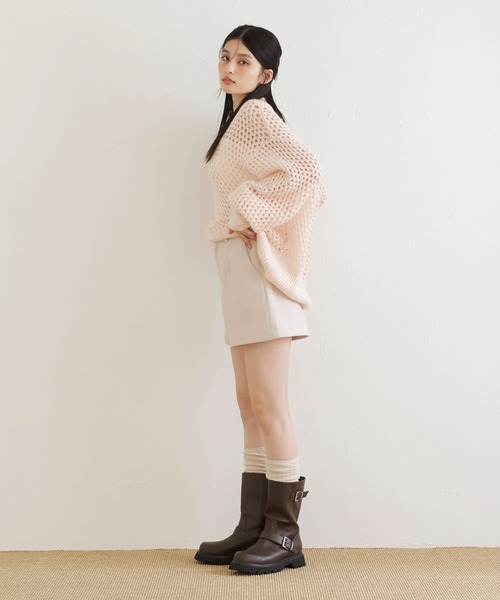 VIS(ビス)の「【洗える】ジャージメルトンショートパンツ(その他パンツ・レディース・ベージュ/チャコールグレー/ブラック・M/S)」の20枚目の写真