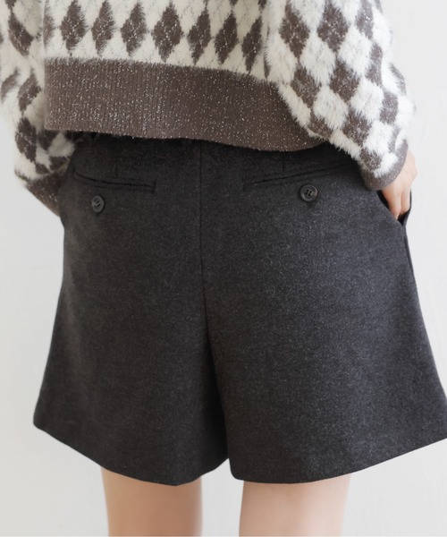 VIS(ビス)の「【洗える】ジャージメルトンショートパンツ(その他パンツ・レディース・ベージュ/チャコールグレー/ブラック・M/S)」の18枚目の写真