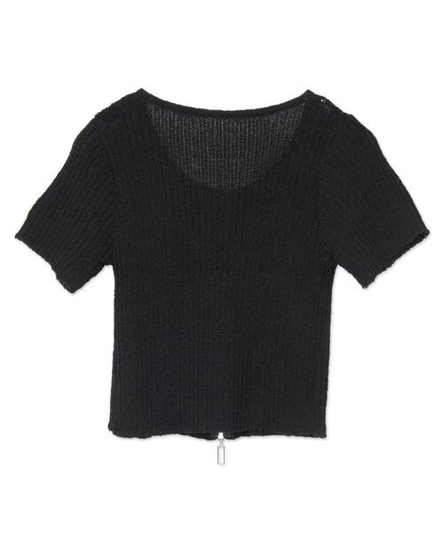 dispark(ディスパーク)の「DISPARK/サマーWジップニット(ニット/セーター・レディース・アイボリー/ブラック・FREE)」の9枚目の写真