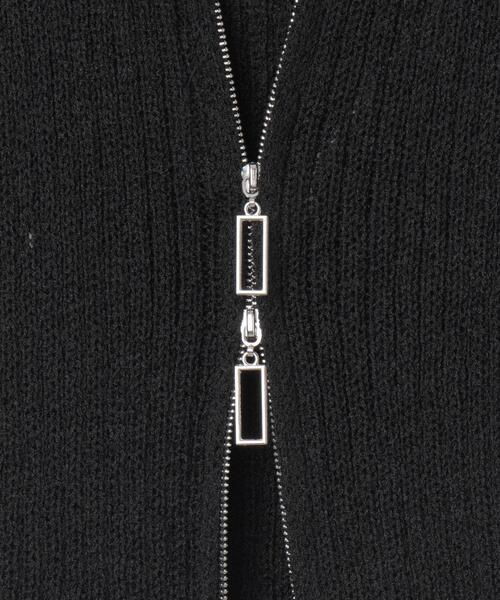 dispark(ディスパーク)の「DISPARK/サマーWジップニット(ニット/セーター・レディース・アイボリー/ブラック・FREE)」の13枚目の写真