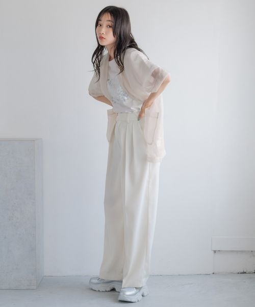 セール】ダブルタックワイドパンツ 128594（スラックス）｜LOWRYS FARM