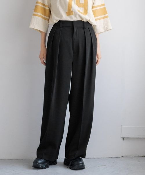 LOWRYS FARM（ローリーズファーム）の「ダブルタックワイドパンツ　128594（スラックス・レディース・アイボリー/ブラック/ブルー・MEDIUM/LARGE）」の17枚目の写真