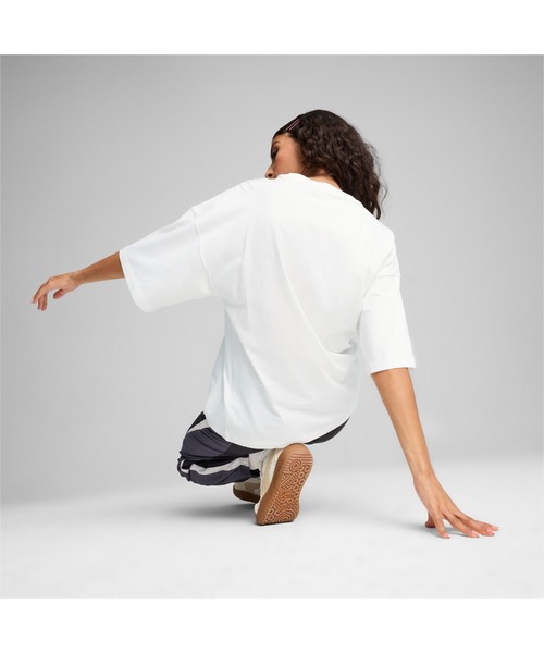 PUMA(プーマ)の「PUMA プーマ ウィメンズ デア トゥ オーバーサイズ カットアウト 半袖 Tシャツ(Tシャツ/カットソー・レディース・ホワイト/ブラック・SMALL/MEDIUM/LARGE/X-LARGE)」の8枚目の写真