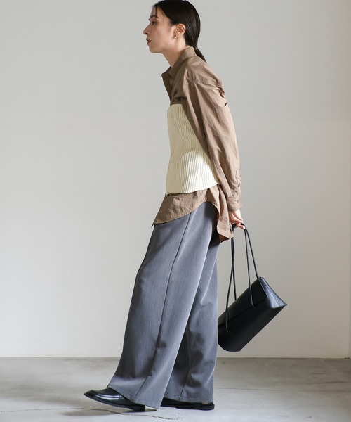 セール】ジッパーリブニットビスチェ（ベスト）｜select MOCA