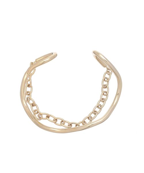 MURUA（ムルーア）の「チェーンカーブダブルバングル（バングル/リストバンド・レディース・シルバー・FREE）」の5枚目の写真