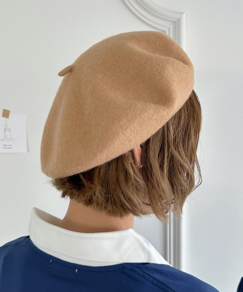 未使用　ポータークラシック　ベレー帽　ハンチング　キャスケット　帽子　ベージュ Porter Classic - LINEN BERET (NAVY) - リネン ベレー帽