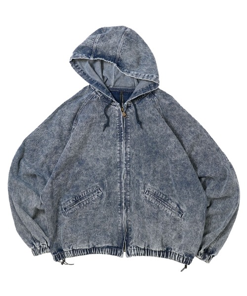 80s 90s ヨーロッパ パーカー フーディー デニムジャケット 濃 E477 古着 90年代 ギャップ GAP DENIM オールドギャップ ハーフジップ