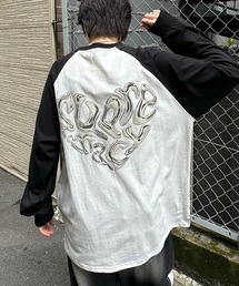 【ILL'S】メタルハートロゴ ビッグシルエット バックプリントロンT