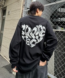 【ILL'S】メタルハートロゴ ビッグシルエット バックプリントロンT