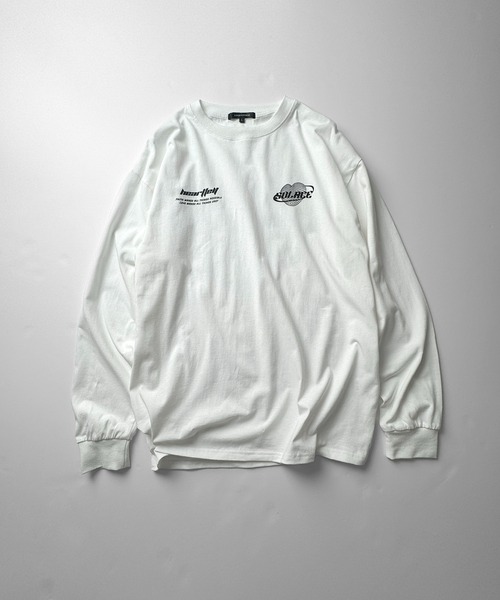 ILL'S(イルズ)の「【ILL'S】メタルハートロゴ ビッグシルエット バックプリントロンT(Tシャツ/カットソー・メンズ・ホワイト/ホワイト×ブラック/ブラック・M/L)」の4枚目の写真