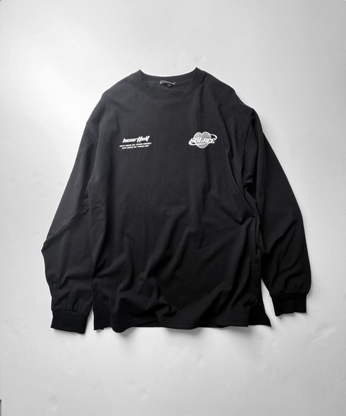 ILL'S(イルズ)の「【ILL'S】メタルハートロゴ ビッグシルエット バックプリントロンT(Tシャツ/カットソー・メンズ・ホワイト/ホワイト×ブラック/ブラック・M/L)」の6枚目の写真