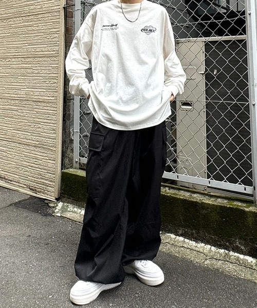 ILL'S(イルズ)の「【ILL'S】メタルハートロゴ ビッグシルエット バックプリントロンT(Tシャツ/カットソー・メンズ・ホワイト/ホワイト×ブラック/ブラック・M/L)」の11枚目の写真