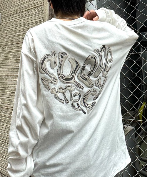 ILL'S(イルズ)の「【ILL'S】メタルハートロゴ ビッグシルエット バックプリントロンT(Tシャツ/カットソー・メンズ・ホワイト/ホワイト×ブラック/ブラック・M/L)」の15枚目の写真