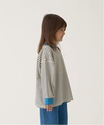 b・ROOM | 【型崩れしないやわらかコットン】プリントミジンボーダービッグシルエットTシャツ(Tシャツ/カットソー)