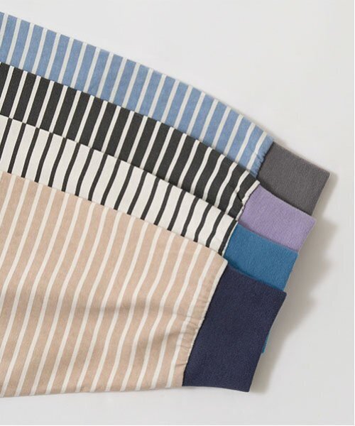 b・ROOM(ビールーム)の「【型崩れしないやわらかコットン】プリントミジンボーダービッグシルエットTシャツ(Tシャツ/カットソー・キッズ・ブラック/アイボリー/スカイブルー/ベージュ・110cm/120cm/130cm/140cm/150cm/100cm)」の8枚目の写真