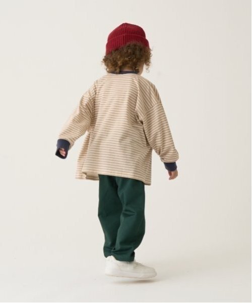 b・ROOM(ビールーム)の「【型崩れしないやわらかコットン】プリントミジンボーダービッグシルエットTシャツ(Tシャツ/カットソー・キッズ・ブラック/アイボリー/スカイブルー/ベージュ・110cm/120cm/130cm/140cm/150cm/100cm)」の14枚目の写真