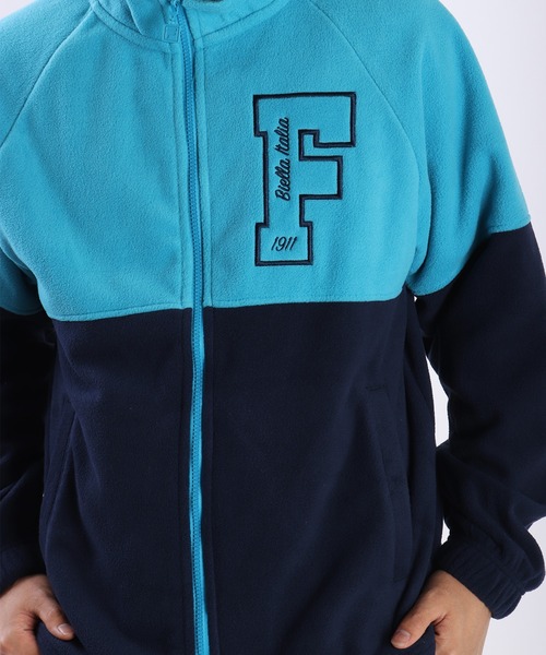 セール】FILA バイカラー マイクロフリース トラックジャケット