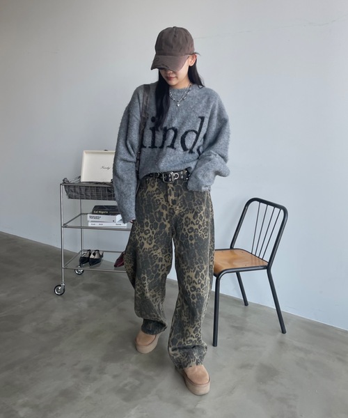 SHAGGIE（シャギー）の「【ユニセックス】ウール混リッチシャギープルオーバーニット（ニット/セーター・レディース・ホワイト/パープル/グレー・FREE）」の12枚目の写真