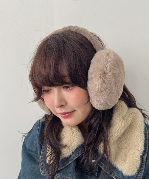 Lola ネイビーファー　イヤーマフ 楽天市場】イヤーマフ イヤーマフラー イヤマフ レッキス ファー 耳
