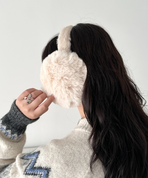 リアルファー　イヤーマフ イヤマフ レッキスイヤマフ リアルファー イヤーマフラー 毛皮