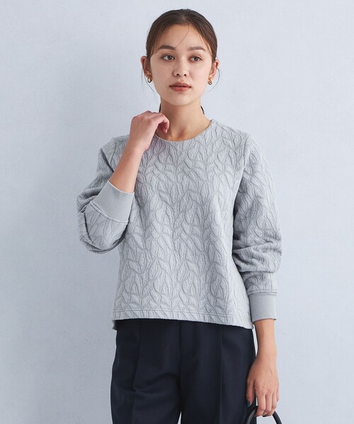 green label relaxing（グリーンレーベルリラクシング）の「フクレジャカード プルオーバー カットソー（Tシャツ/カットソー・レディース・ブラック/ホワイト/ライトブルー・FREE）」の3枚目の写真