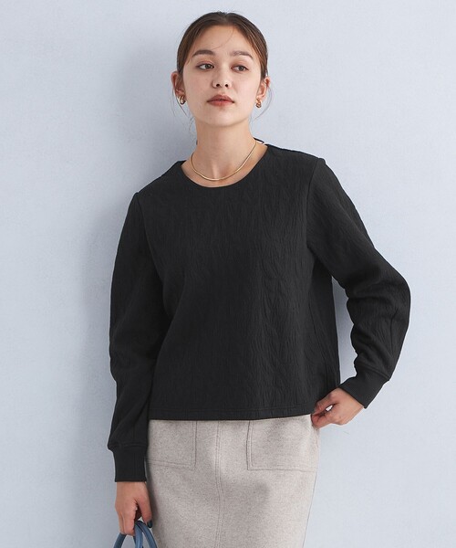 green label relaxing（グリーンレーベルリラクシング）の「フクレジャカード プルオーバー カットソー（Tシャツ/カットソー・レディース・ブラック/ホワイト/ライトブルー・FREE）」の2枚目の写真