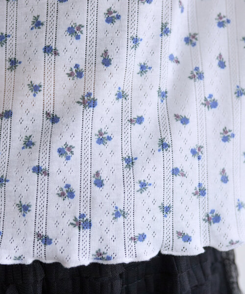 w closet（ダブルクローゼット）の「フラワーロングTシャツ（Tシャツ/カットソー・レディース・オフホワイト/ホワイト・FREE）」の8枚目の写真